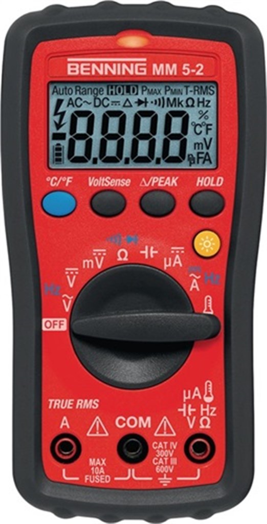 BENNING Multimeter MM 5-2 WAAR RMS 0,1 mV-600 V AC/DC