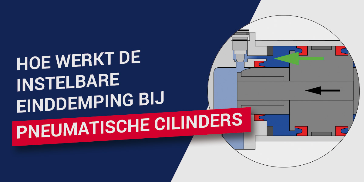 Hoe werkt de instelbare einddemping bij pneumatische cilinders?