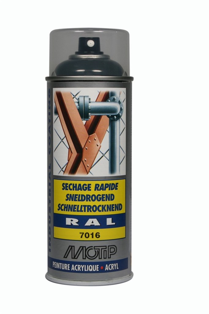 MoTip 07024 Industrial RAL 7037 Stof Grijs, sneldrogende lak, spuitbus 400 ml