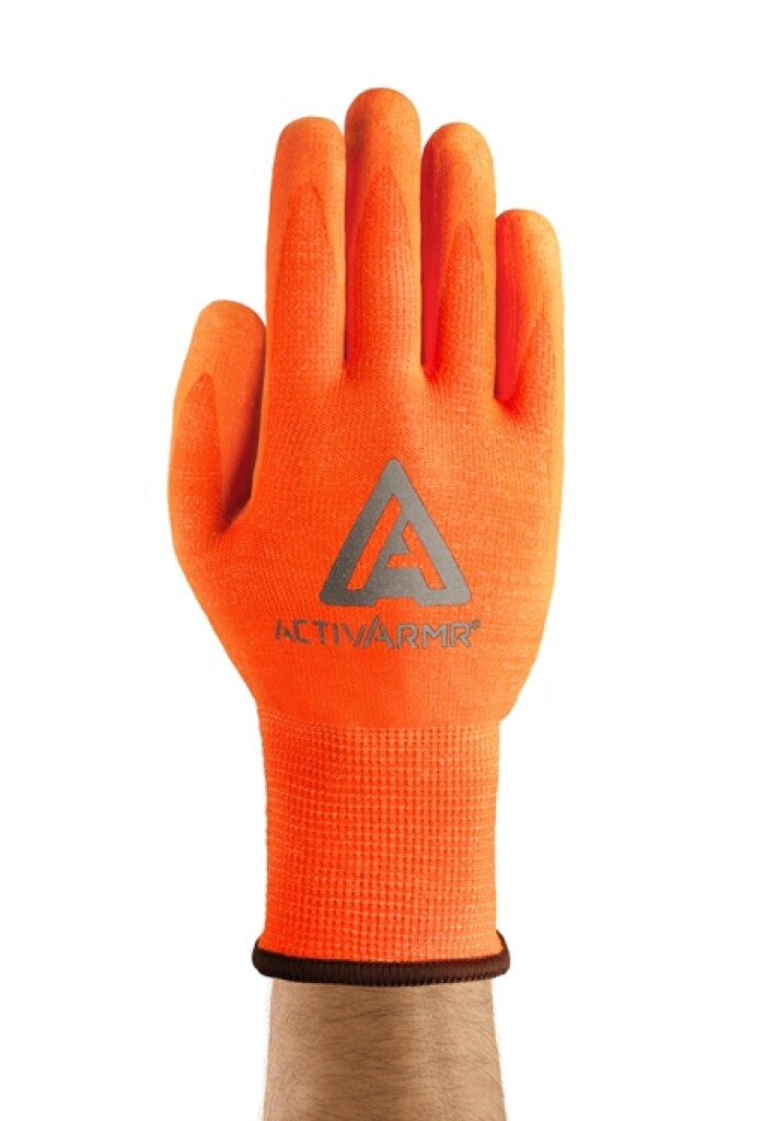 97-013 mt.10 ActivArmr Ansell Handschoenen oranje mt.10 zichtbaarheid bij weinig licht