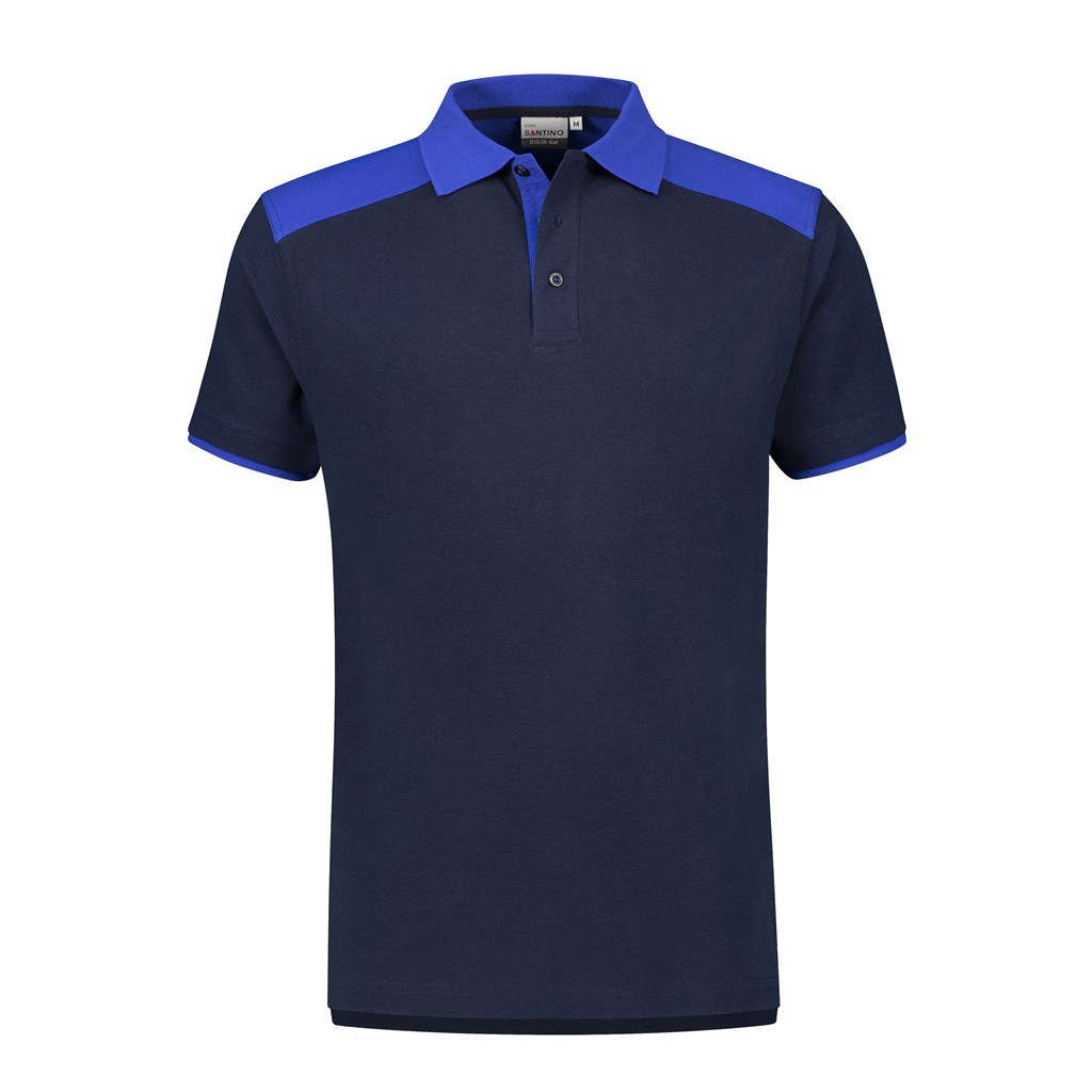 Tivoli L SANTINO 2 Color-Line Poloshirt Real Navy / Royal Blue mt.L (Unisex, Regular Fit)