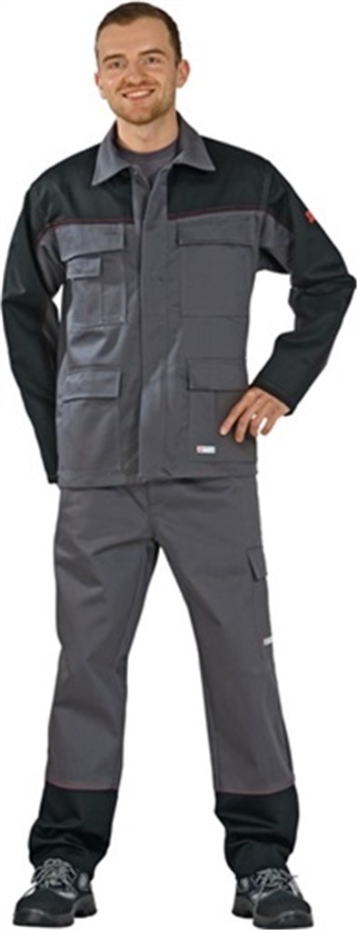 PLANAM Lasbescherming-werkjas Weld Shield grijs/zwart maat 56 84 % katoen / 15 % PES / 1 % carbonvezel