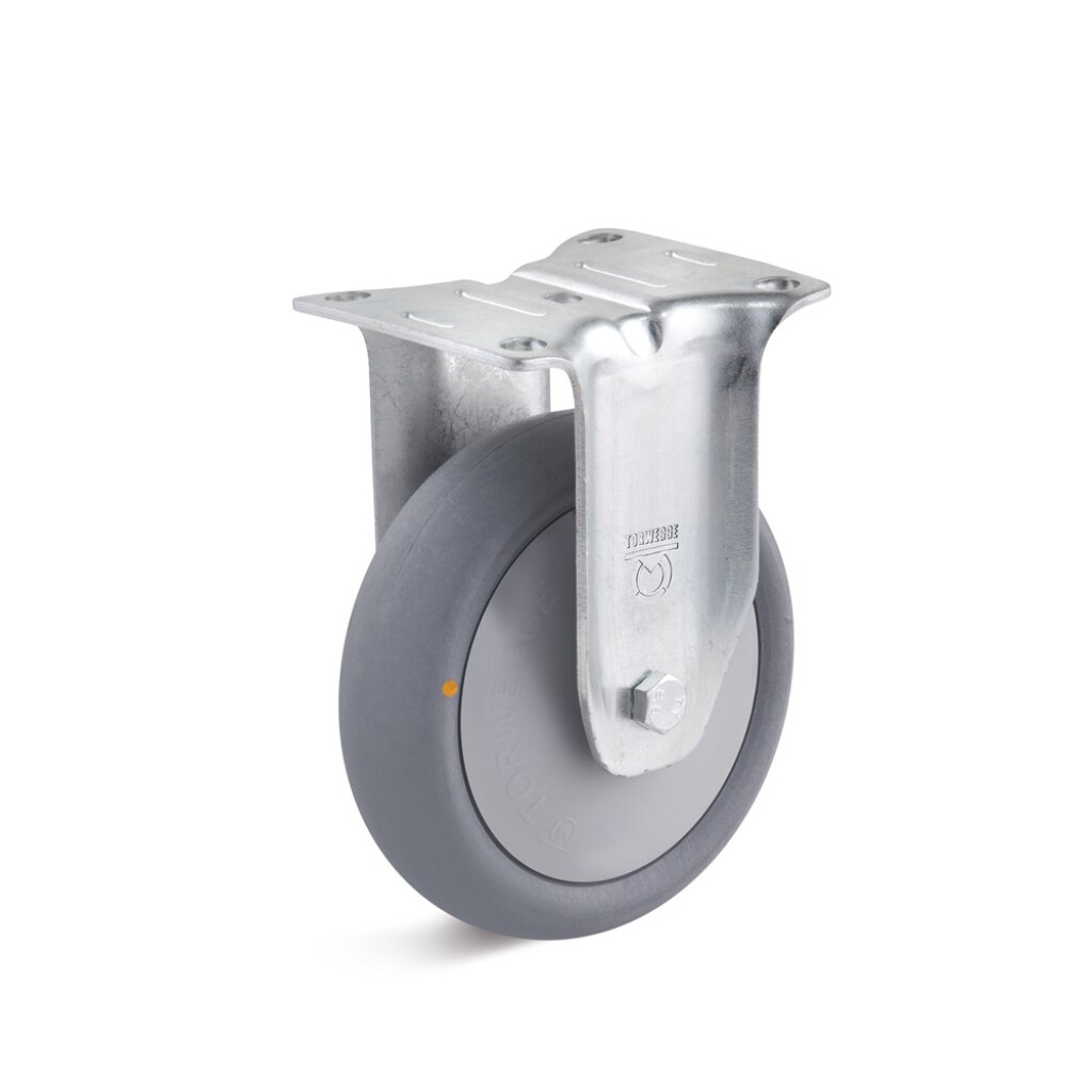 B-IL-TPBK-125-K-EC TORWEGGE Bokwiel, polypropyleen velg, TPE rubberband 125mm