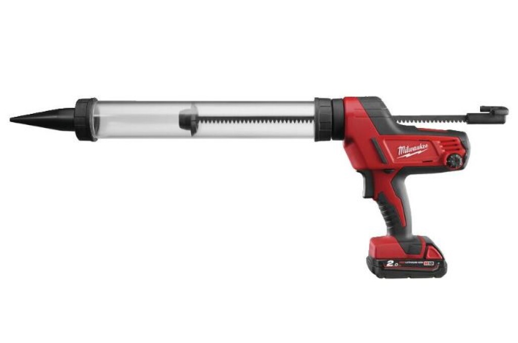 C18 PCG/600T-201B Milwaukee M18™ Heavy Duty kit-/lijmpistool met 600ml patroonhouder 2,0 Ah accu (1 st) en lader