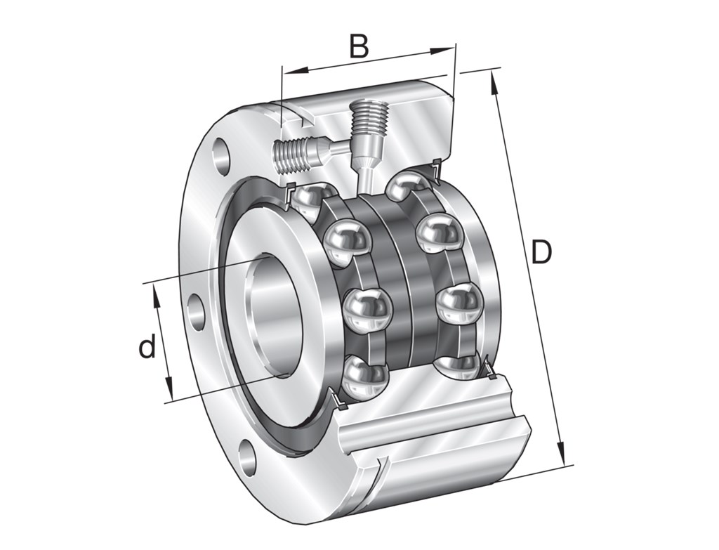 ZKLF40115-2Z-XL INA Hoekcontactlager voor schroefaandrijving, dubbele richting draaiend