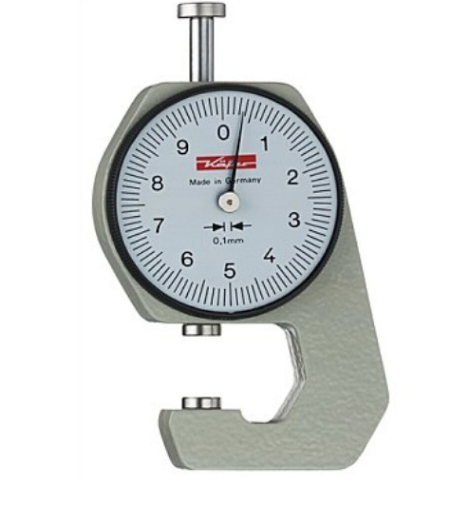 Diktemeter K15 0-10mm vlak 6,35mm met kalibratie aflezing 0,1mm