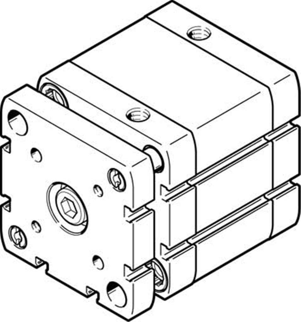 ADNGF-63-10-P-A Festo 554268 Anti-rotatie Compacte cilinder