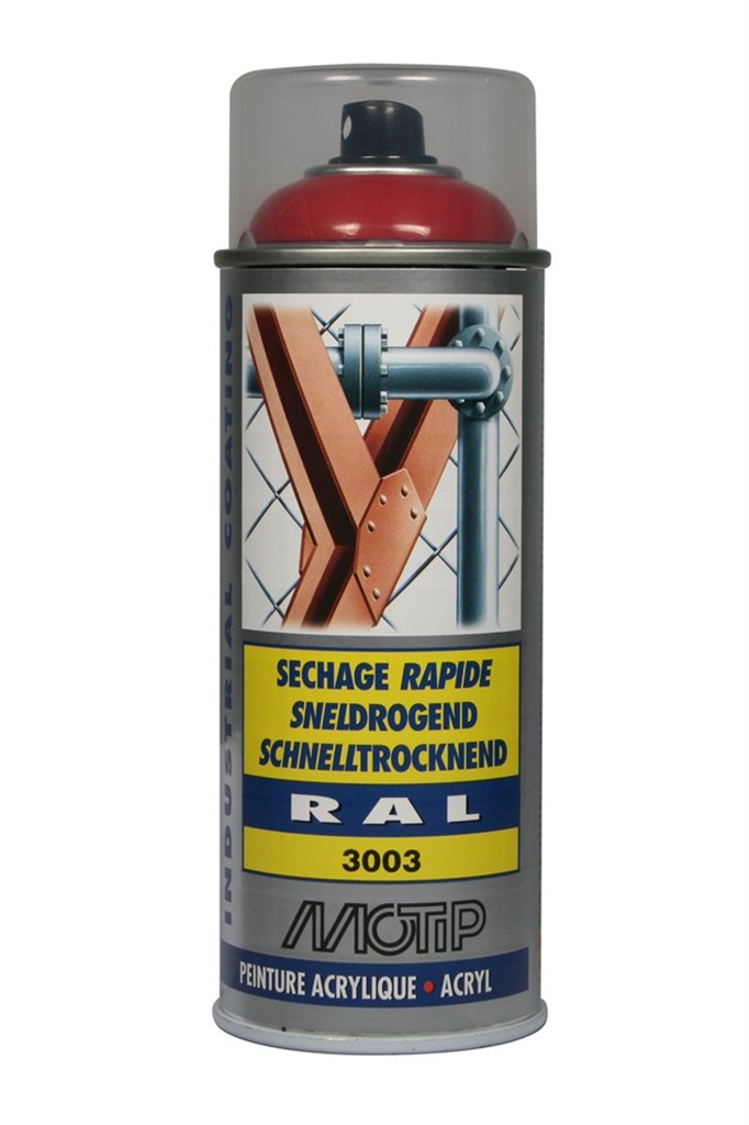 MoTip 07102 Industrial RAL 3001 Signaal Rood, sneldrogende lak, spuitbus 400 ml