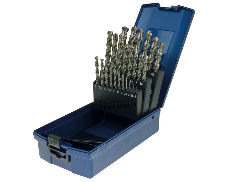 IPB105.C002 IP-V HSS-E (cobalt) Spiraalborencassette 1-13mm per 0,5mm oplopend DIN338 130grd in kunststof cassette (25dlg)