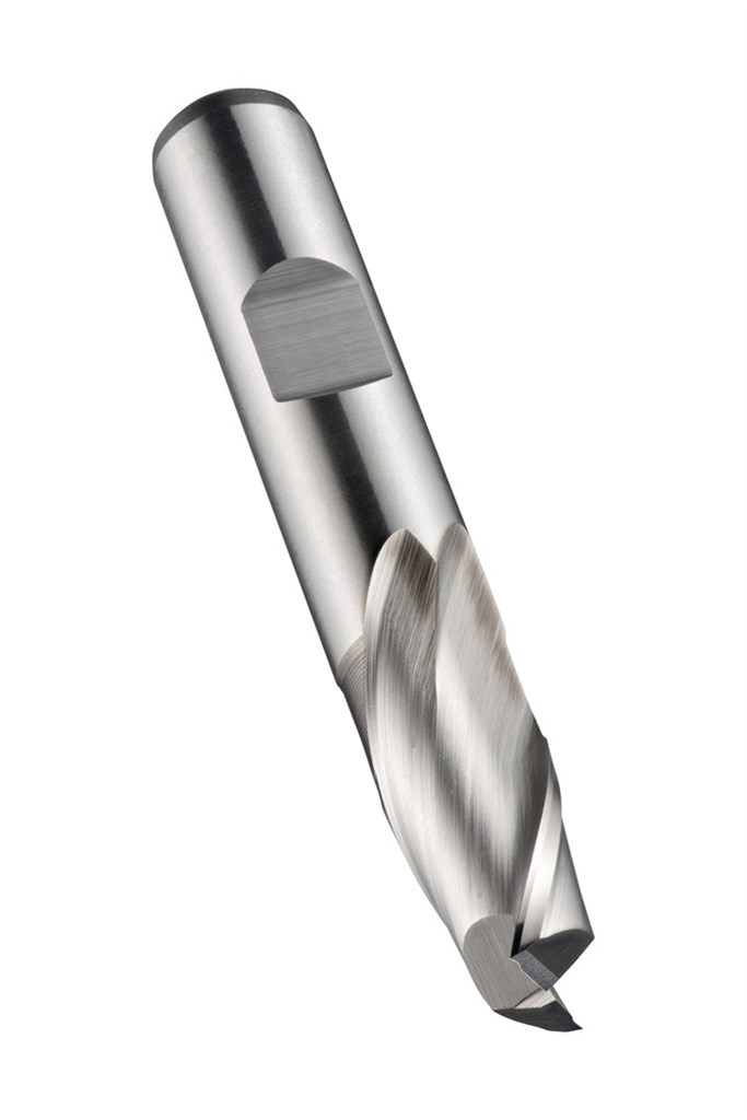 C11012.0 Dormer DIN327D HSS-E PM Extra korte spiebaanfrees 12mm ongecoat met 2 snijkanten, Weldon schacht