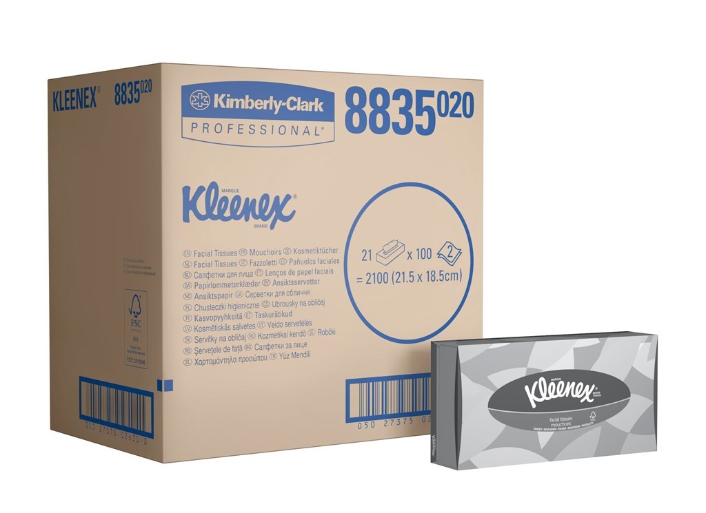 KLEENEX hotel tissues 21 5x185mm100 vel