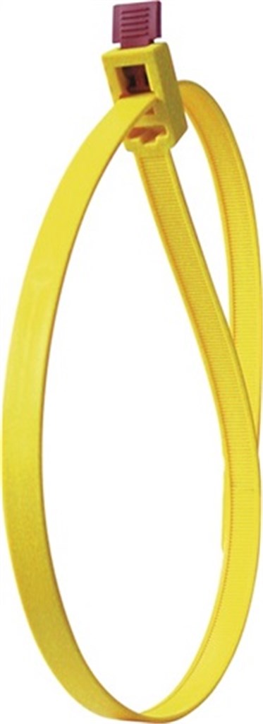 115-00001 HellermannTyton SpeedyTie Kabelbinder polyamide 6.6 geel lengte 750mm breedte 13mm Min. bindkracht 888 N 5st./zak