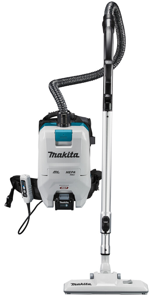 VC008GM201 Makita 40V Max Rugstofzuiger voor schoonmaak 4,0 Ah accu (2 st), snellader in doos.