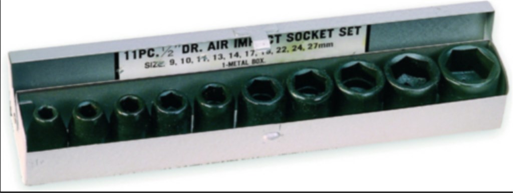 DO0012-0-000S Action Slagdoppenset 1/2"x9 - 10 - 11 - 13 - 14 - 17 - 19 - 22 - 24 - 27mm  6-kant 10-delig 