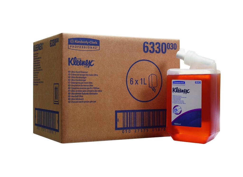 
Kleenex® Ultra™ Hand Cleanser 6330, Amber, 6 x 1 l (6 l in totaal) 