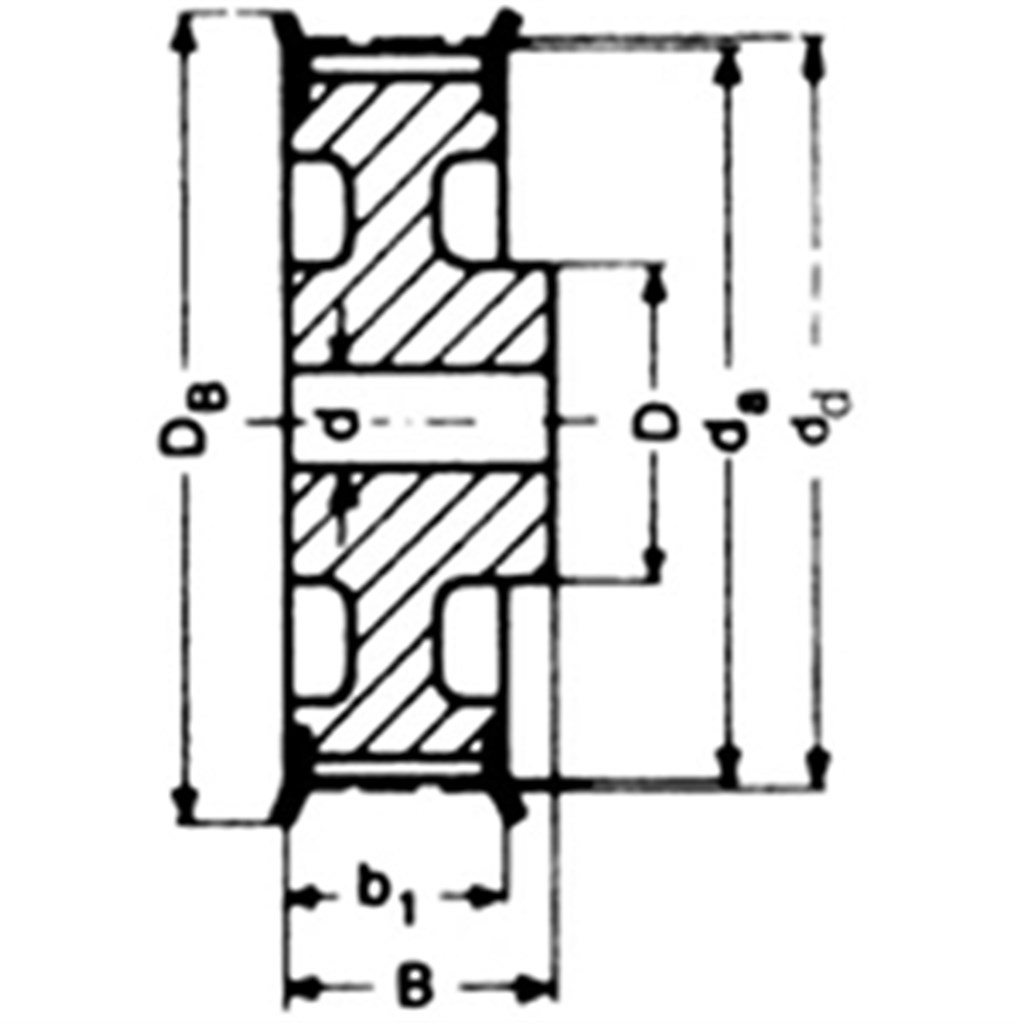 56 8M 30 Optibelt HTD Tandriemschijf Gietijzer | OD00533