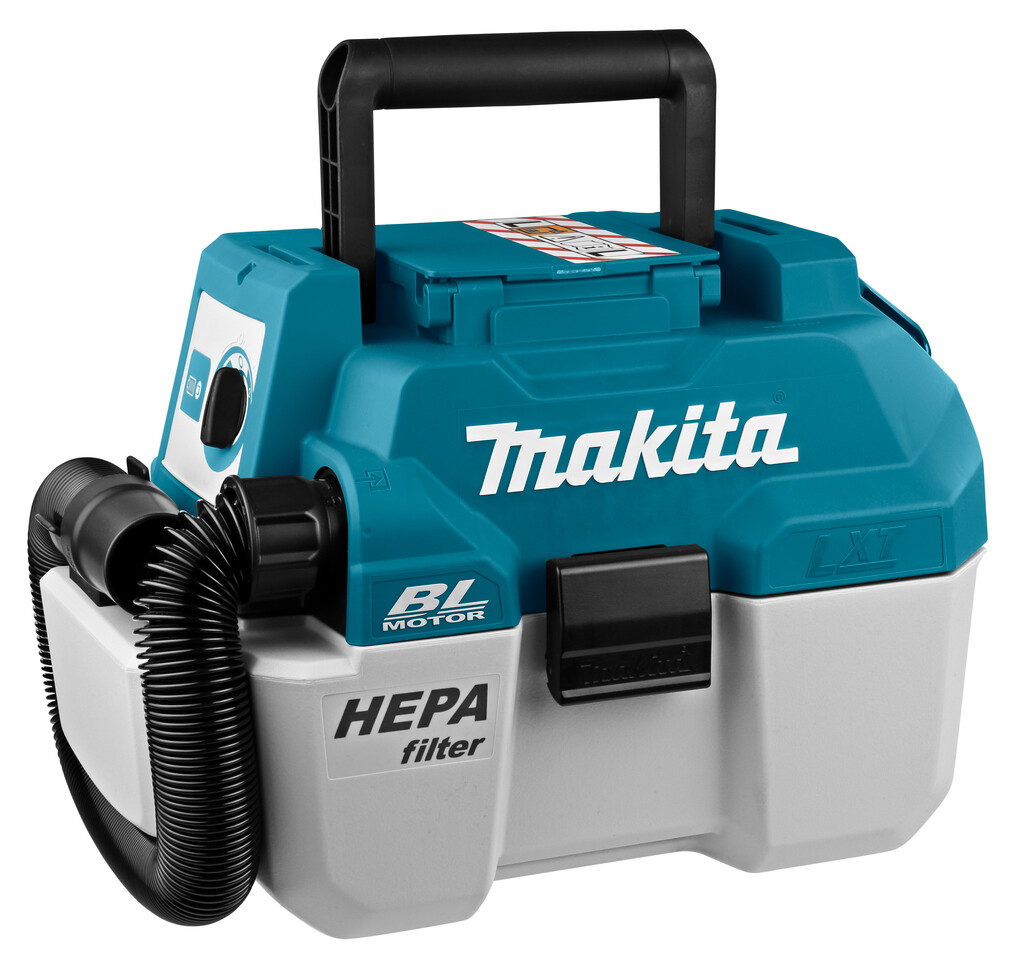 DVC750LZX3 Makita 18V Stofzuiger Zonder accu's en lader, in doos, met droog- en vloeistoffilter