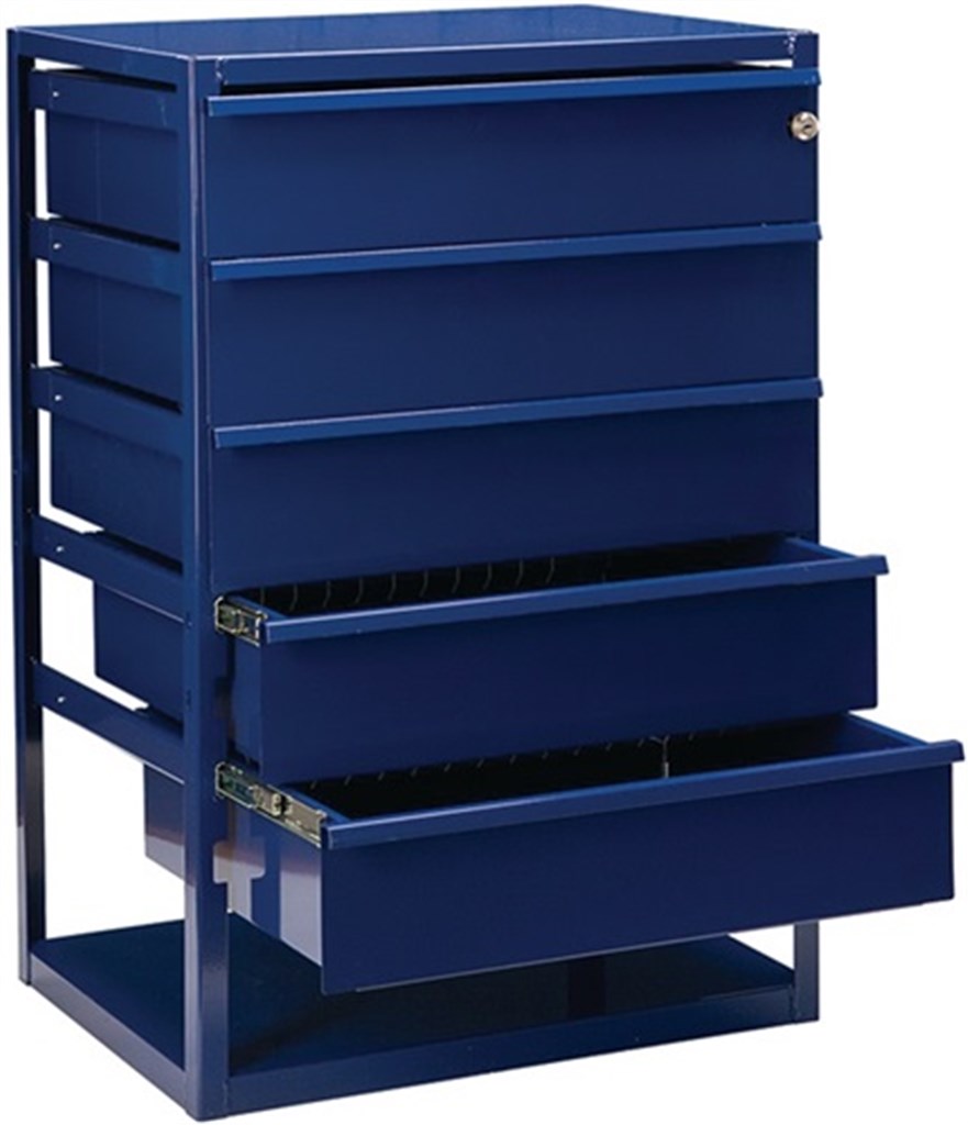 LOGS Baliekast LOGS 190 5 laden schappen H795xB540xD390mm blauw RAL 5022