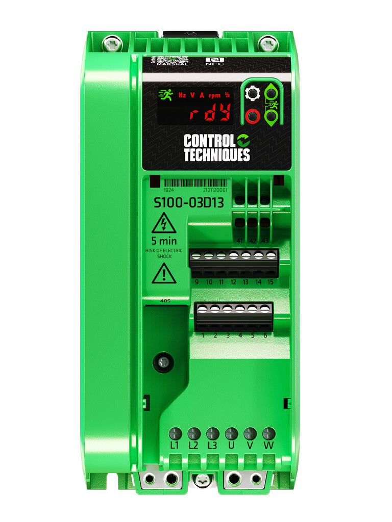 S100-03D13-0A0000 Control Techniques  Frequentieregelaar S100 2,2kW 1/3f 200/240VAC 10,6A frame 3