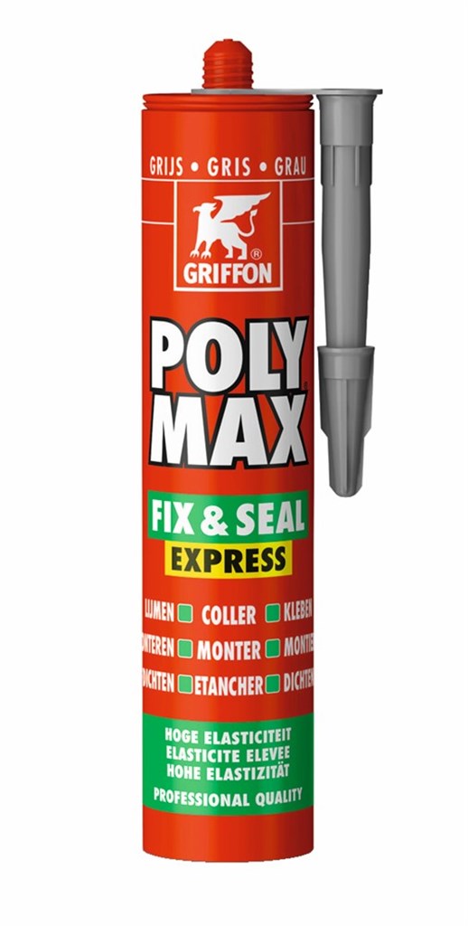 Griffon Poly Max® Fix & Seal Express Grijs Koker 425 g