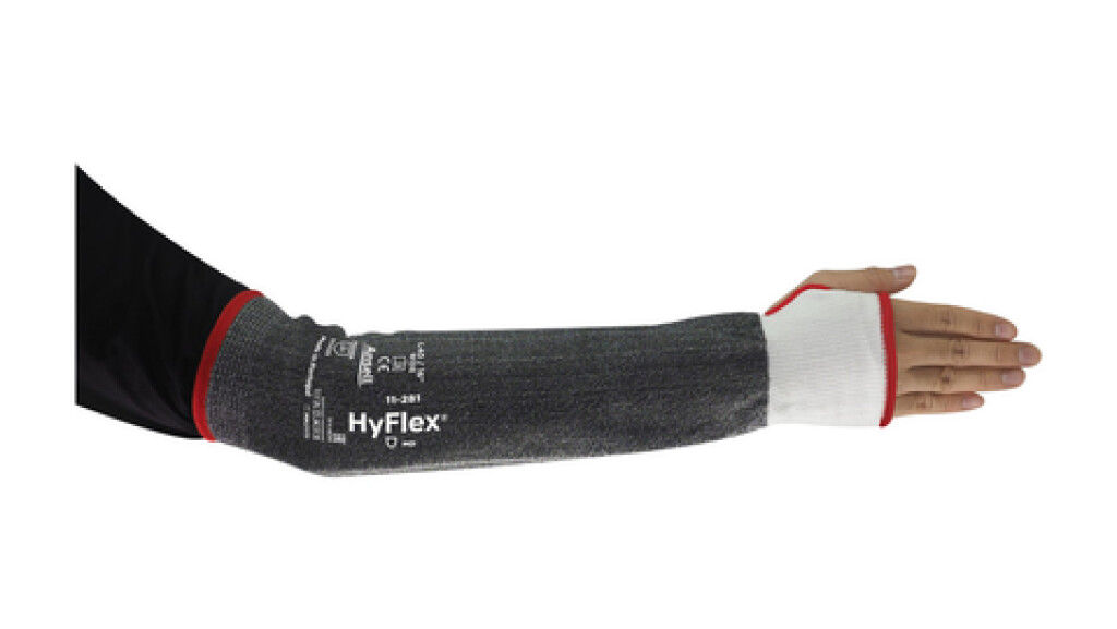 11-281 mt.18"(45cm) wide HyFlex Ansell Armbeschermers zwart mt.18"(45cm) wide Comfort met INTERCEPT™ Technology
