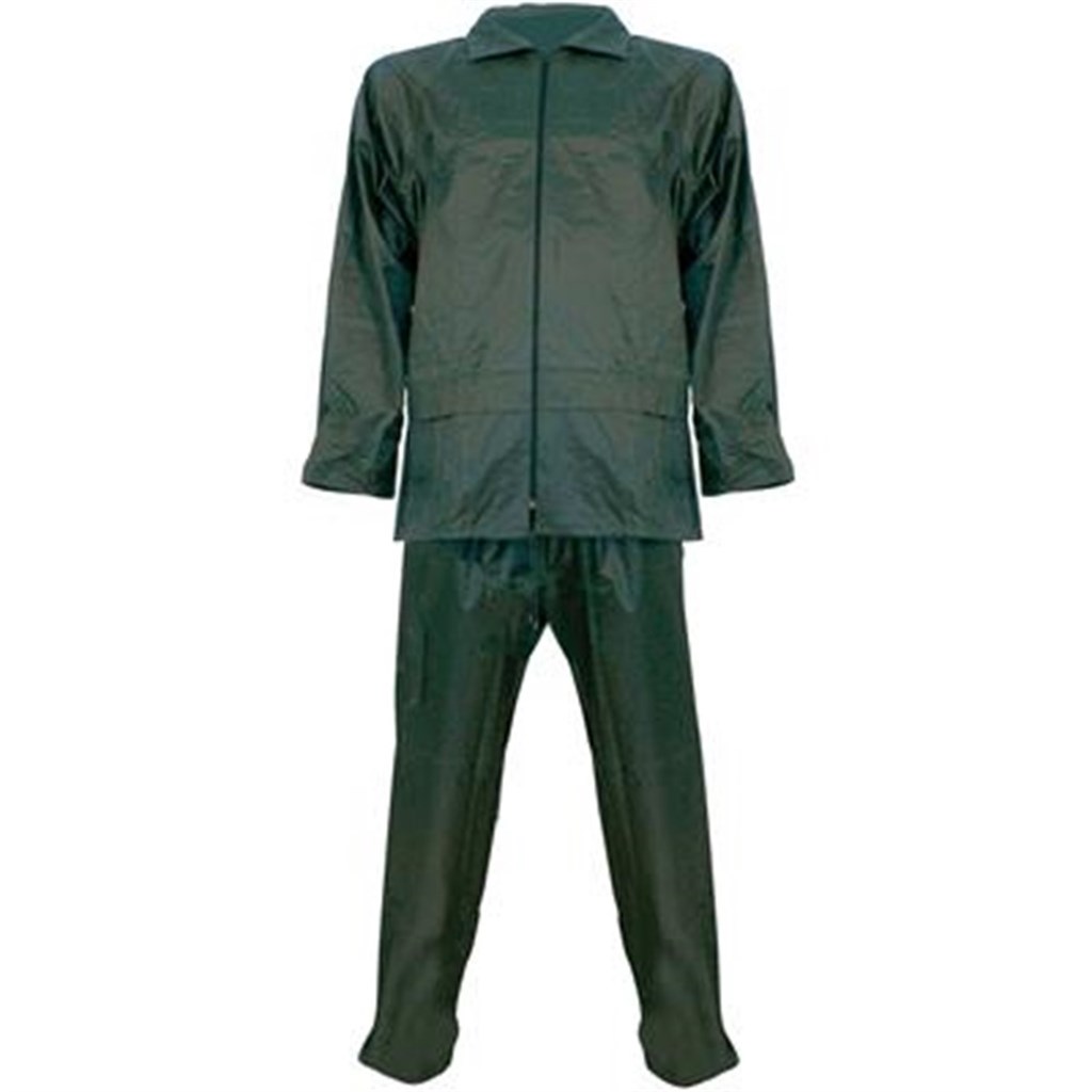 Oxxa Basic Regenpak polyester broek+jas groen, maat XL