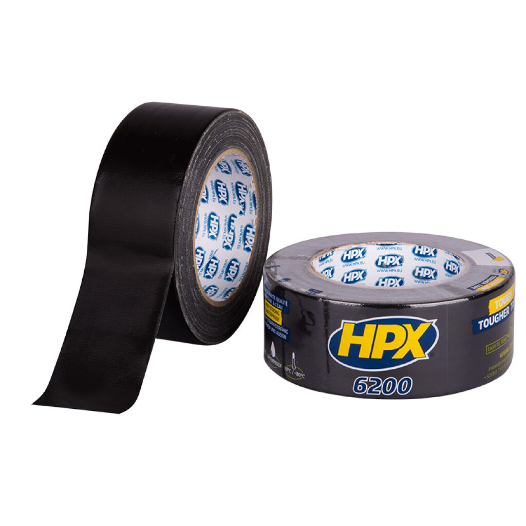 CB5025 HPX Repair tape 6200 Pantsertape zwart 48mmx25m