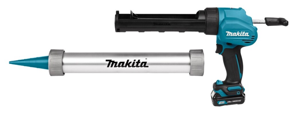 CG100DSAX Makita 12V Max Lijm- en kitspuit 2,0 Ah accu (1 st), lader, koffer, patroonhouder 215 mm en 600 ml