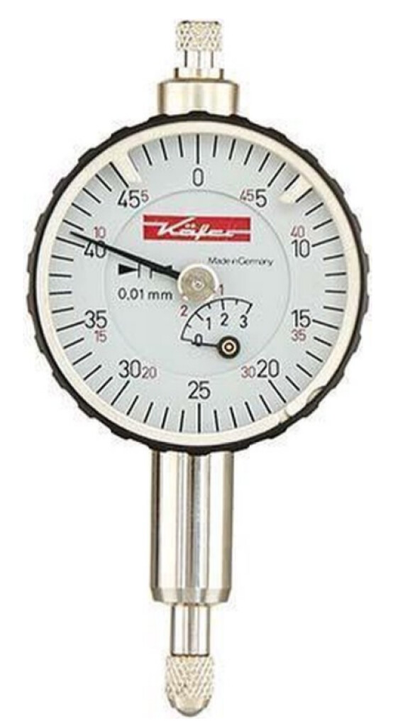 Kleine meetklok Käfer zonder stootbescherming bereik 3mm aflezing 0,01mm