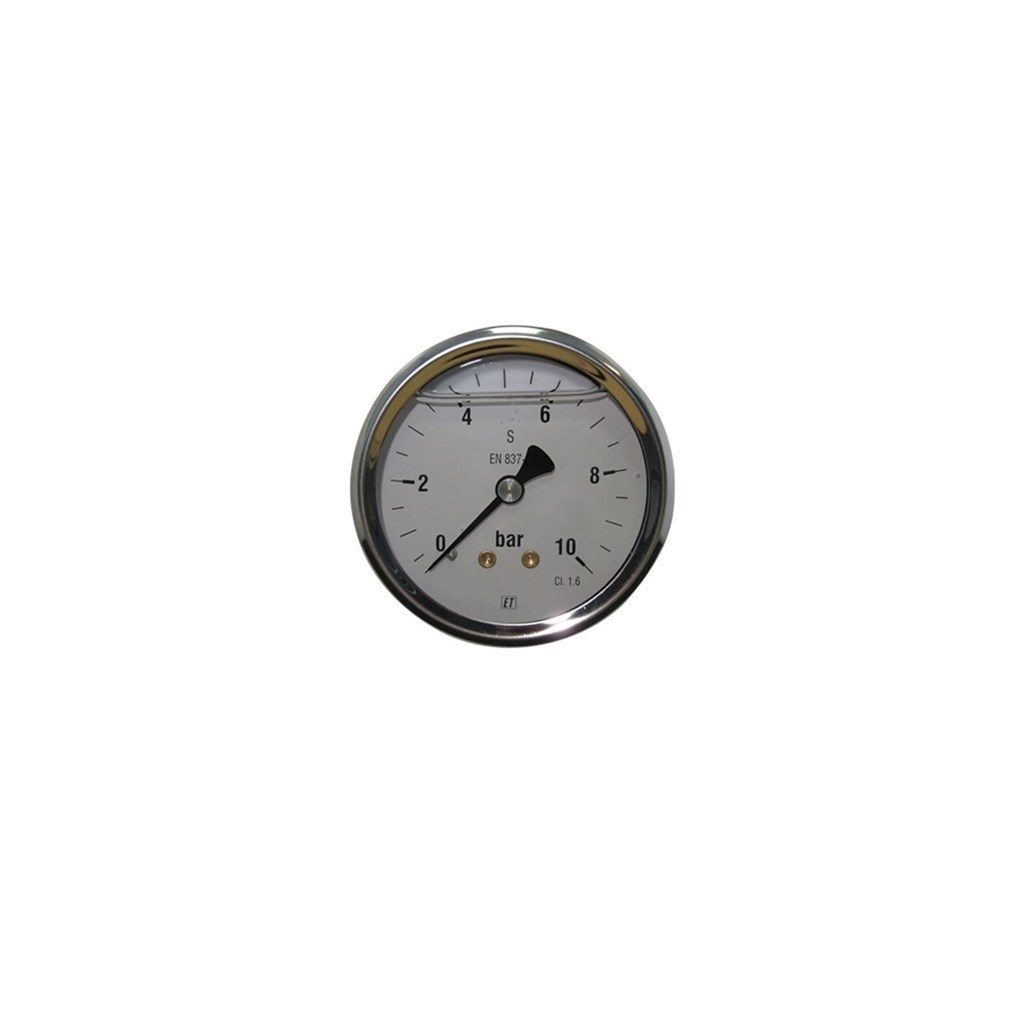 7214 Manometer 63mm 0-10bar/psi 1/4" Glycerine Gevuld ...