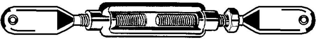 DIN≈1480 M12 Staal ELVZ Spanschroefmoer met 2 bladeinden