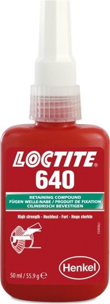 640 Loctite Slow Curing Retainer, 50ml.
