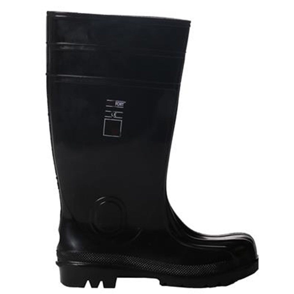 E20226 Nero mt.44 Eurofort Bouw-/knielaars extra enkelbescherming S5 PVC/Rubber zwart 