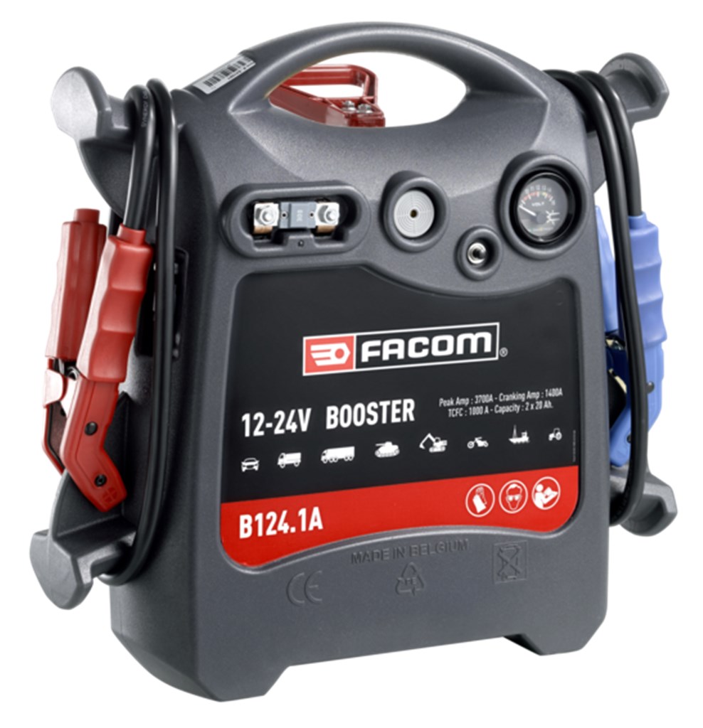B124.1A Facom startbooster, 12 volt - 24 volt