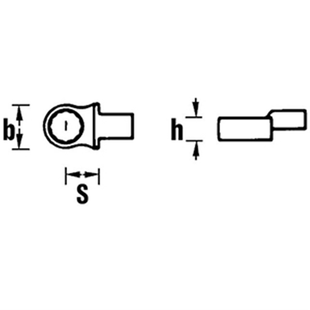 732A/10-7/8 Stahlwille Insteek-ringsleutel 7/8 - 9x12