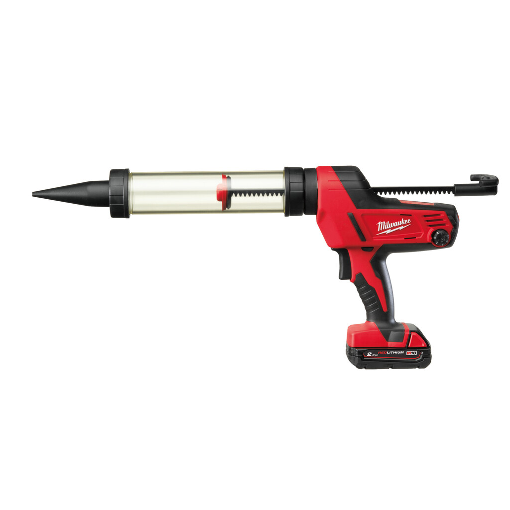 C18 PCG/400T-201B Milwaukee M18™ Heavy Duty kit-/lijmpistool met 400ml patroonhouder 2,0 Ah accu (1 st) en lader