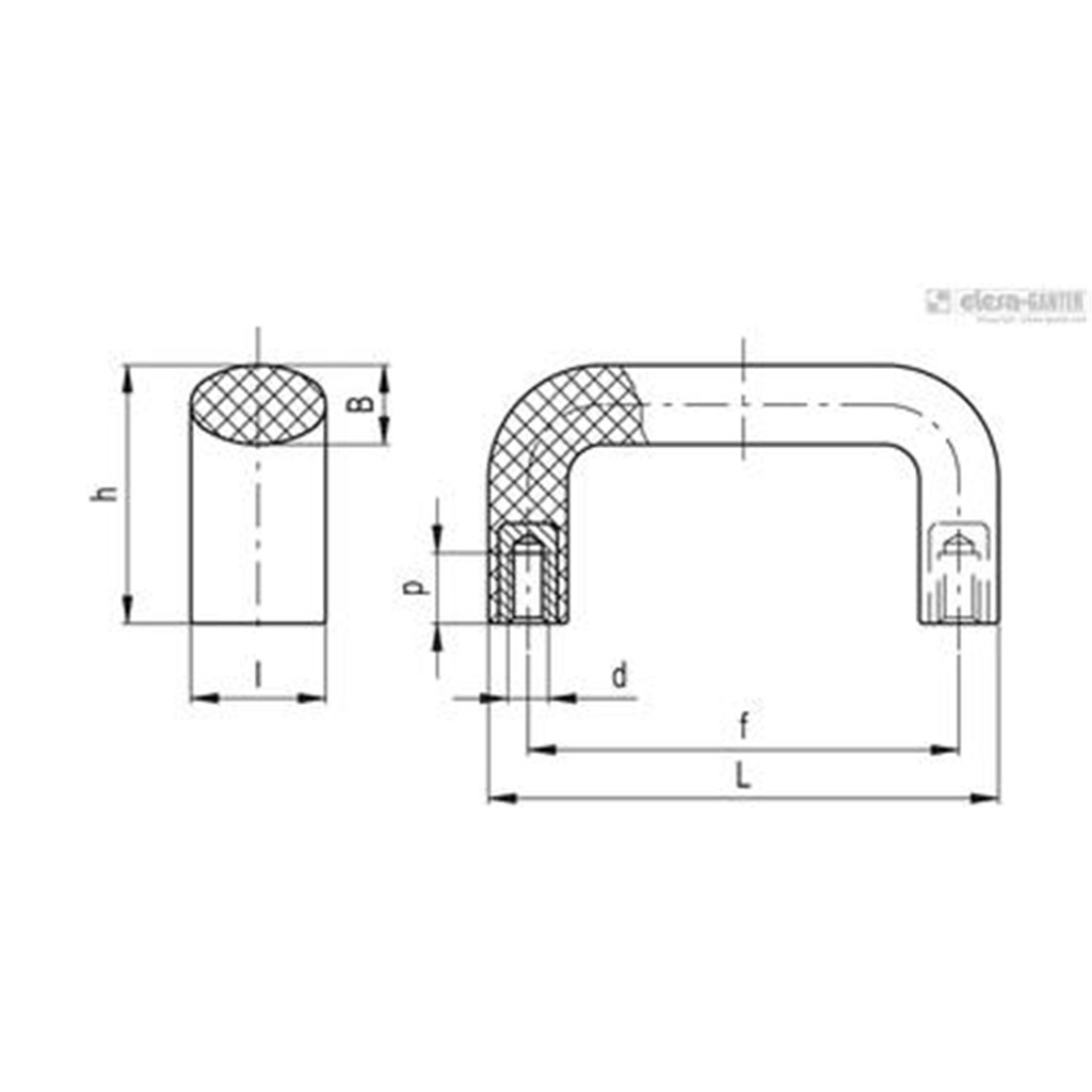 M.643/140-117 B-M8 Elesa Beugelgreep