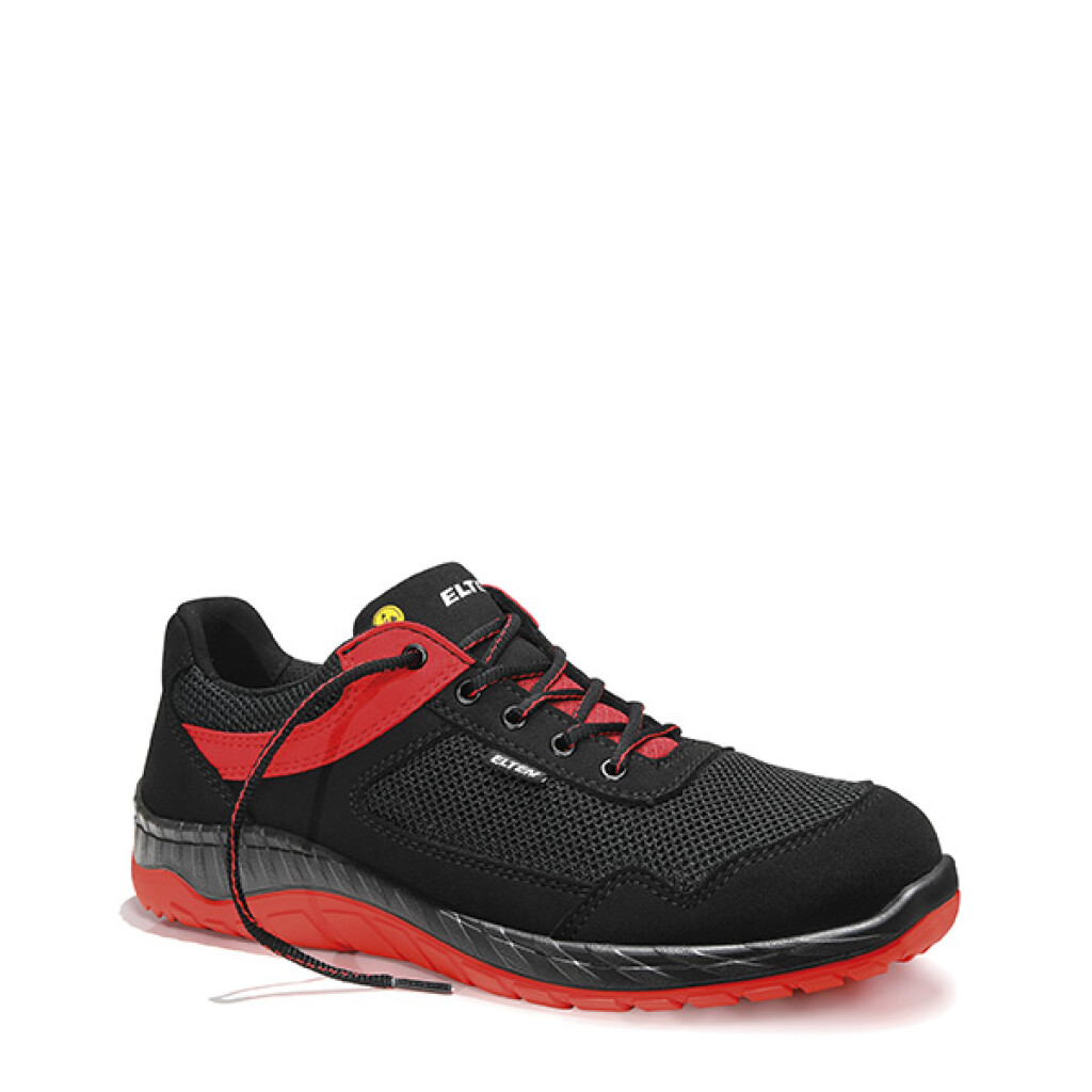 LONNY red Low ESD S1P mt.44 ELTEN Veiligheidsschoen laag Zwart/rood