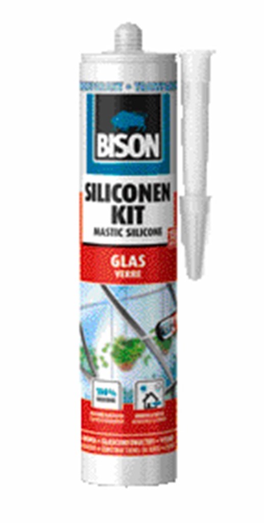 Bison Siliconenkit Glas Transparant Koker 300 ml