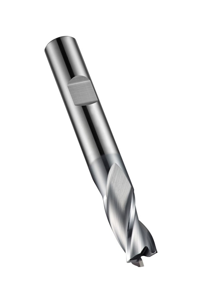 S813HB7.0 Dormer DIN6527L VHM Korte spiebaanfrees 7mm AlCrN coating met 3 snijkanten en een Weldon schacht