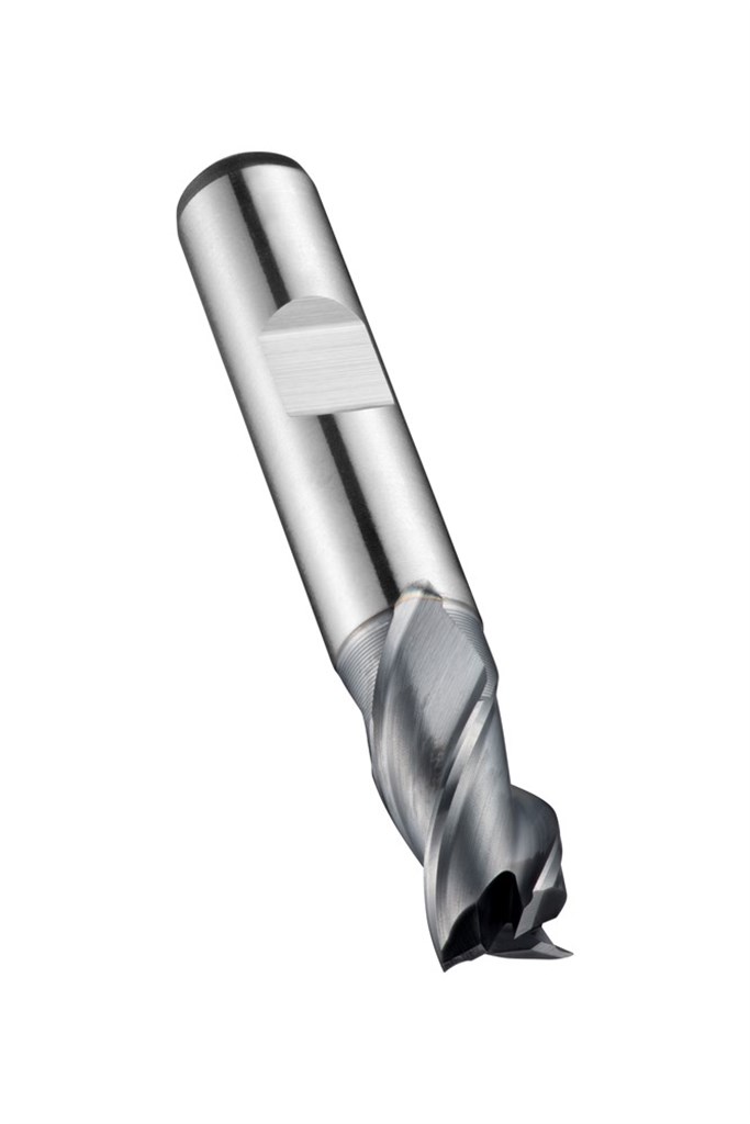 C36712.0 Dormer DIN844K HSS-E PM Korte vingerfrees 12mm ongecoat met 4 snijkanten verjongde hals met Weldon schacht