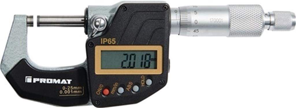 PROMAT Schroefmaat DIN 863/1 IP65 0-25 mm