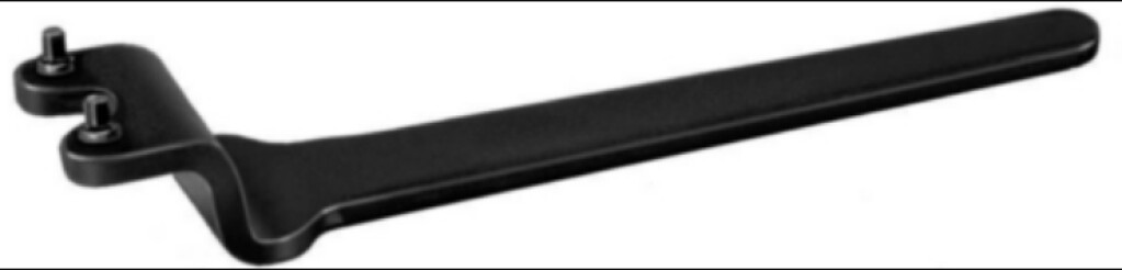 Pensleutel vorm C speciaalstaal DIN3116 L200mm gat-L35mm gat-diameter 5mm