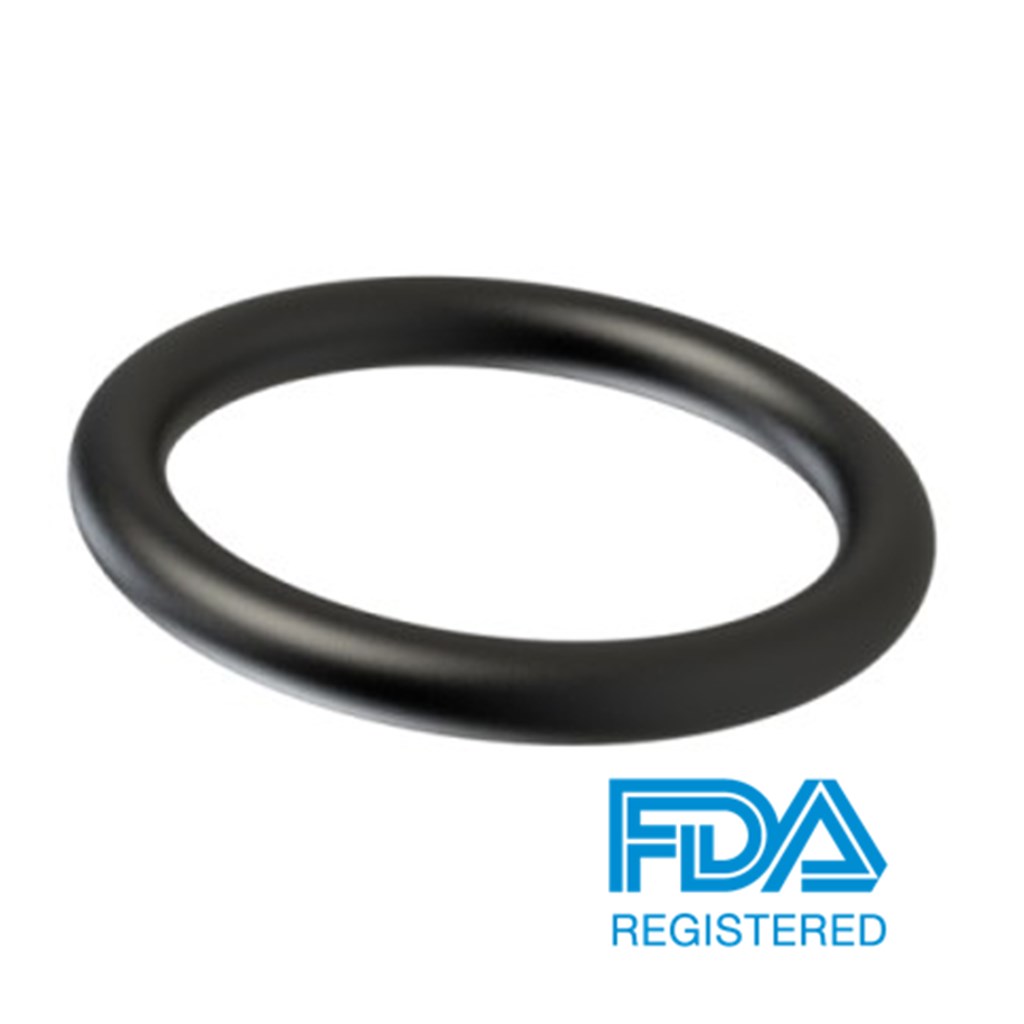 253,59x3,53mm O-Ring EPDM Peroxide 70Sh.A zwart FDA