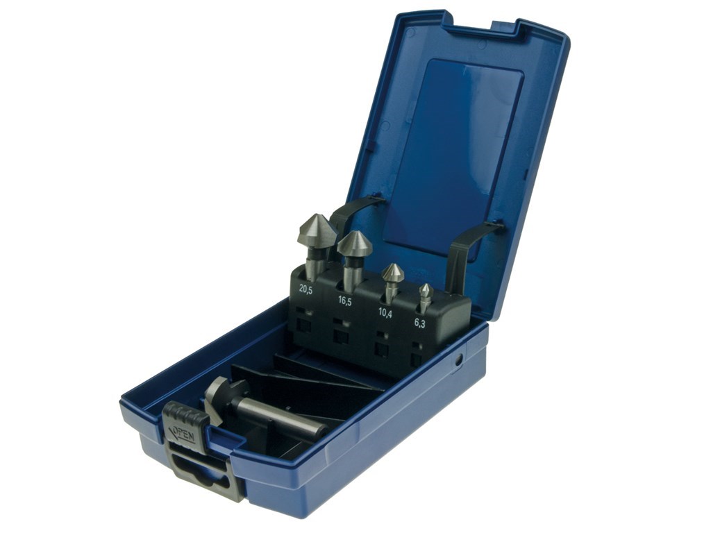 IPV105.C001 IP-V HSS-E Verzinkfreesset 6,3/10,4/16,5/20,5/25mm in kunststof cassette (5-dlg)