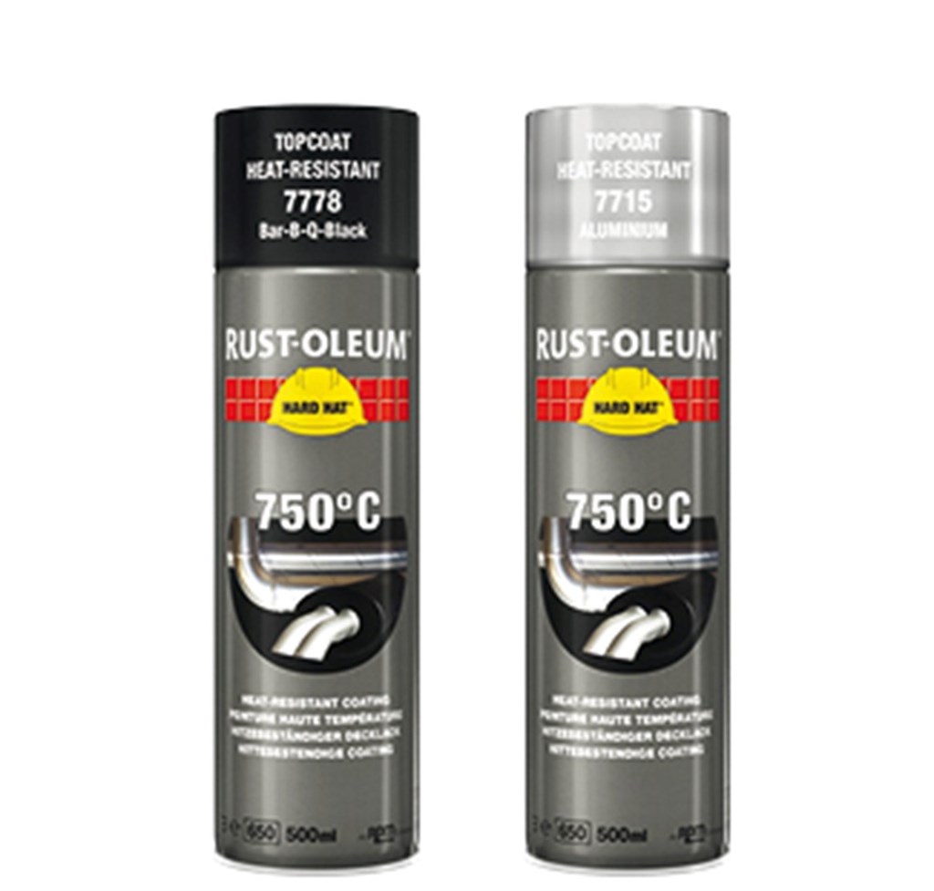 7715 Rust-Oleum Hard Hat deklaag hittebestendig (750°C) aluminium Spuitbus 500ml