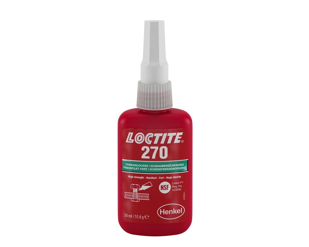 270 Loctite Schroefdraadborging , hoge sterkte , new version, 50ml.