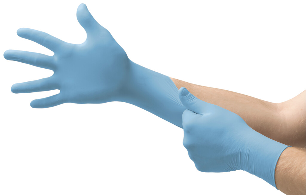 92-670 mt.L (8,5-9) TouchNTuff Ansell Handschoenen blauw mt.L (8,5-9) Eenmalig gebruik, nitrilhandschoenen met reliëf, poedervrij