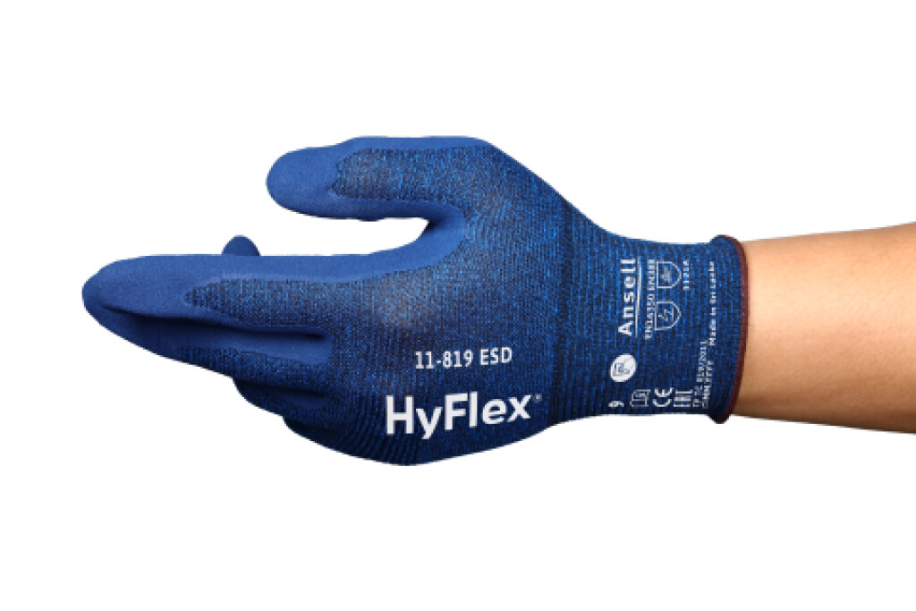 11-819 ESD mt.10 HyFlex Ansell Handschoenen blauw mt.10 Ultieme ESD/touchscreen-handschoen
