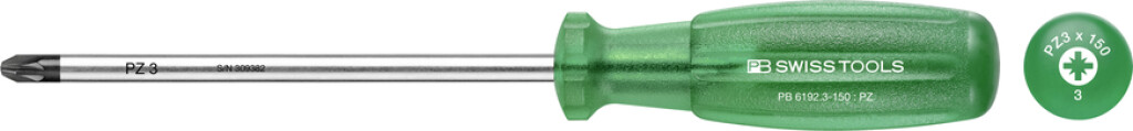 PB 6192.3-150 PB SWISS TOOLS Multicraft schroevendraaier Pozidriv PZ3x150mm
